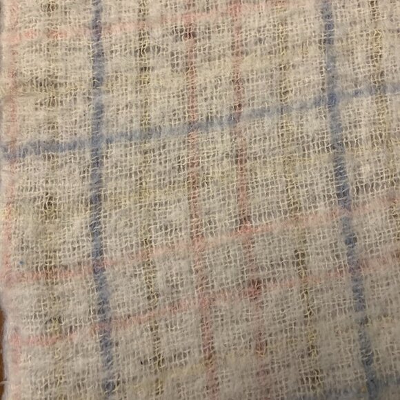 Vintage plaid 100% Wool throw blanket - Picture 6 of 8